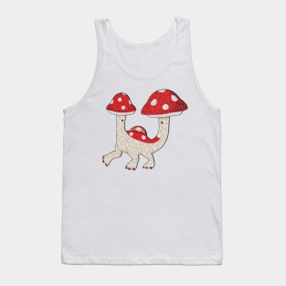 Red and White Mushroom Hat Brontosaurus A Simple Delight Tank Top